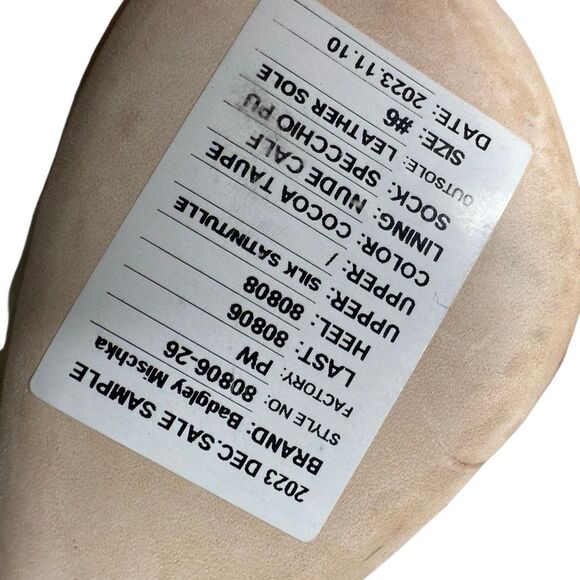 NWT BADGLEY MISCHKA tulle flower pointed toe heels size 6 - Picture 7 of 10